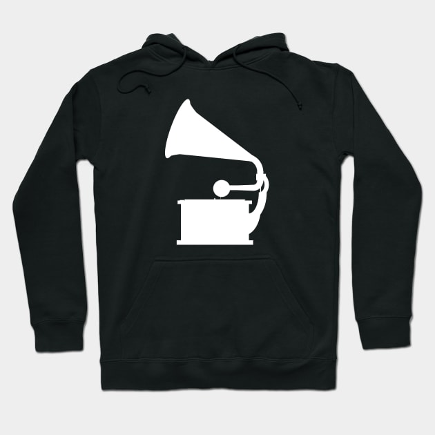 Phonograph (White) Hoodie by NoirPineapple